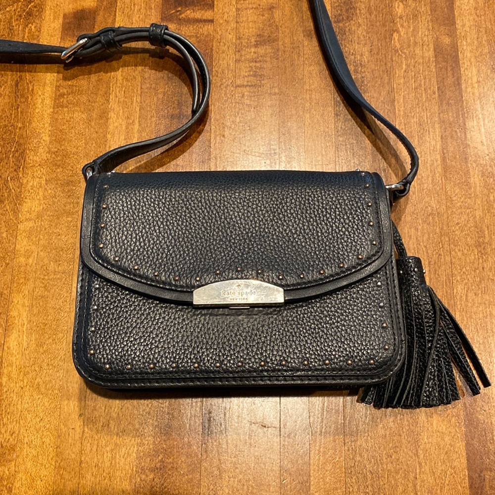 Kate Spade Black Studded Crossbody Bag
